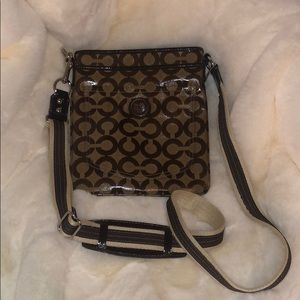 Brown Water-Resistant Coach Crossbody